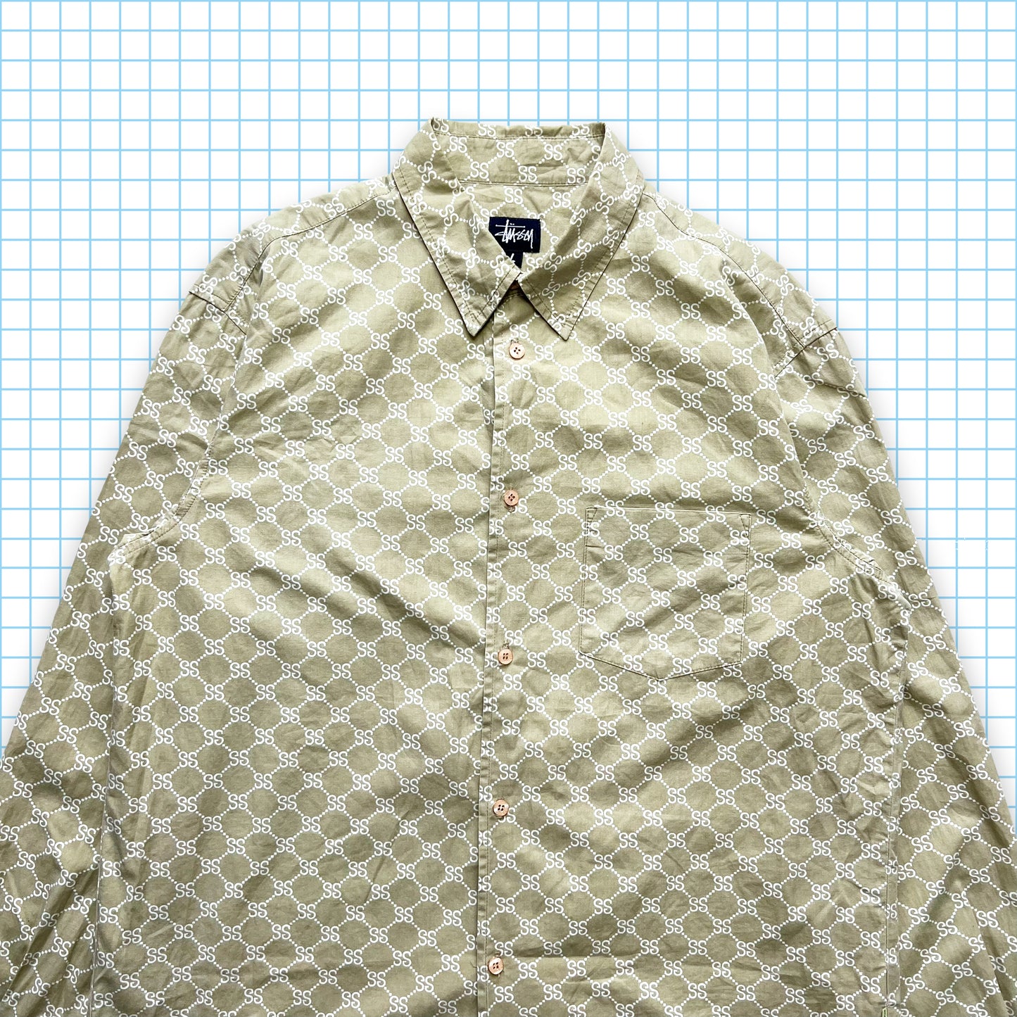 Vintage Stussy 'S' Monogram Shirt - Large