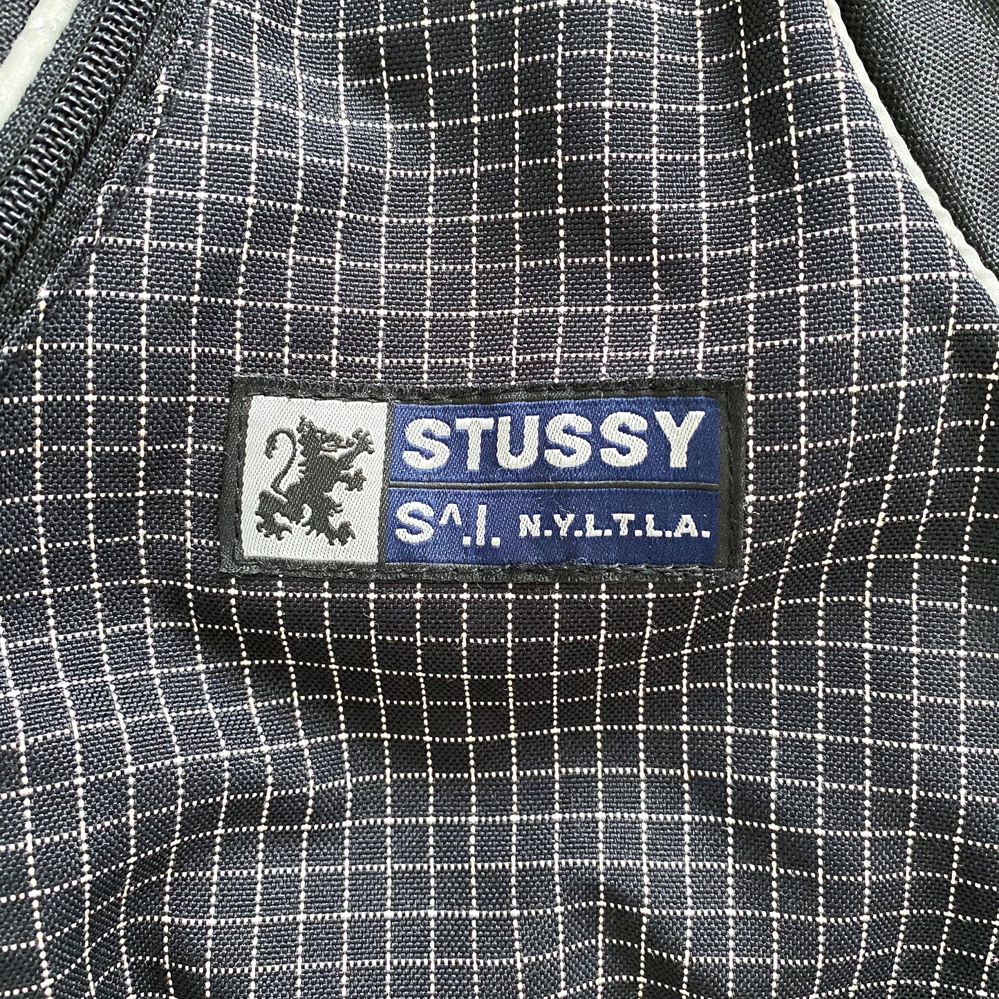 vintage 90's Stüssy 3M Grid Check Side/Cross Body Bag
