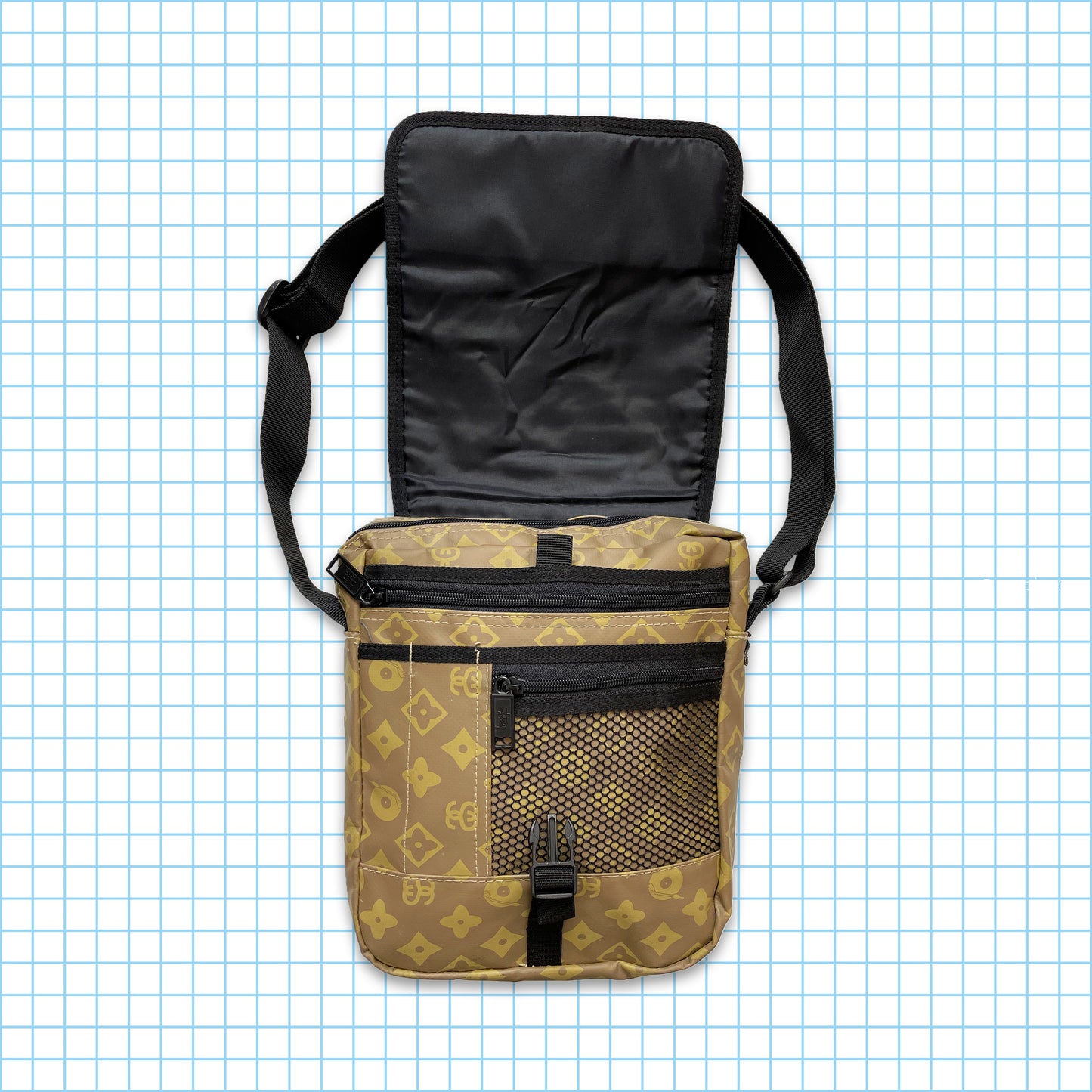 Sac latéral tactique vintage Stüssy Turntable Monogram