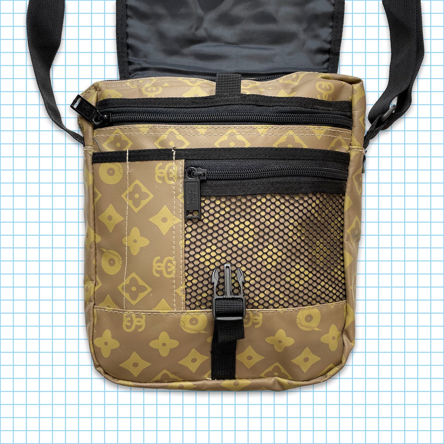 Sac latéral tactique vintage Stüssy Turntable Monogram