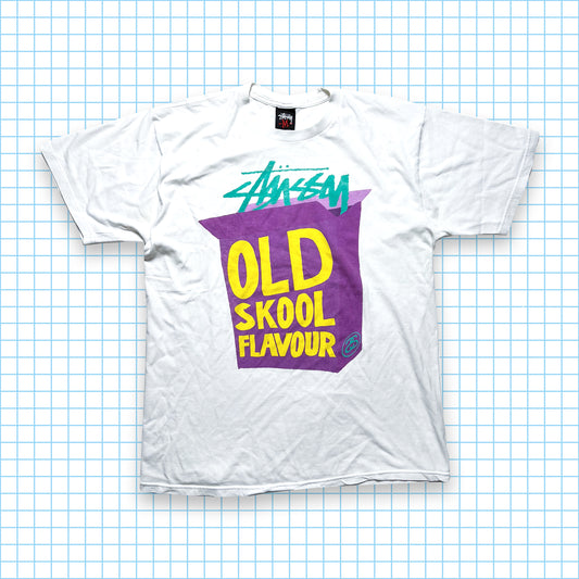 Vintage Stüssy Old Skool Flavour Tee - Medium