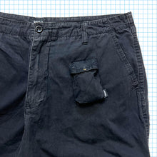 Load image into Gallery viewer, Stüssy Multi Pocket Washed Black Cargo Shorts - Large / Extra Large