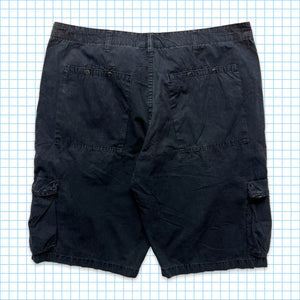 Stüssy Multi Pocket Washed Black Cargo Shorts - Large / Extra Large