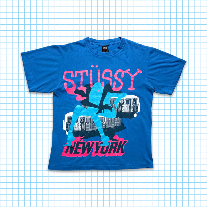 Vintage Stüssy New York Blue Tee - Small