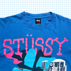 T-shirt bleu vintage Stüssy New York - Petit