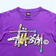Load image into Gallery viewer, Vintage Stüssy Script Spellout Purple Tee - Small