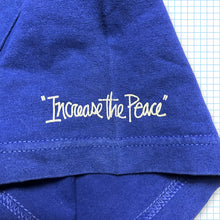 Charger l&#39;image dans la galerie, T-shirt bleu royal vintage Stüssy « Augmentez la paix » - Moyen