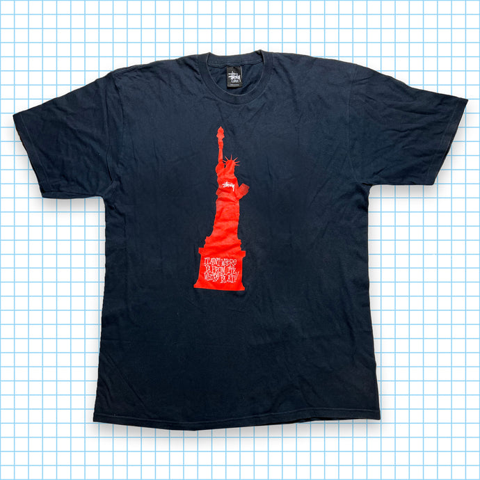 T-shirt Vintage Stüssy Statue de la Liberté - Extra Large