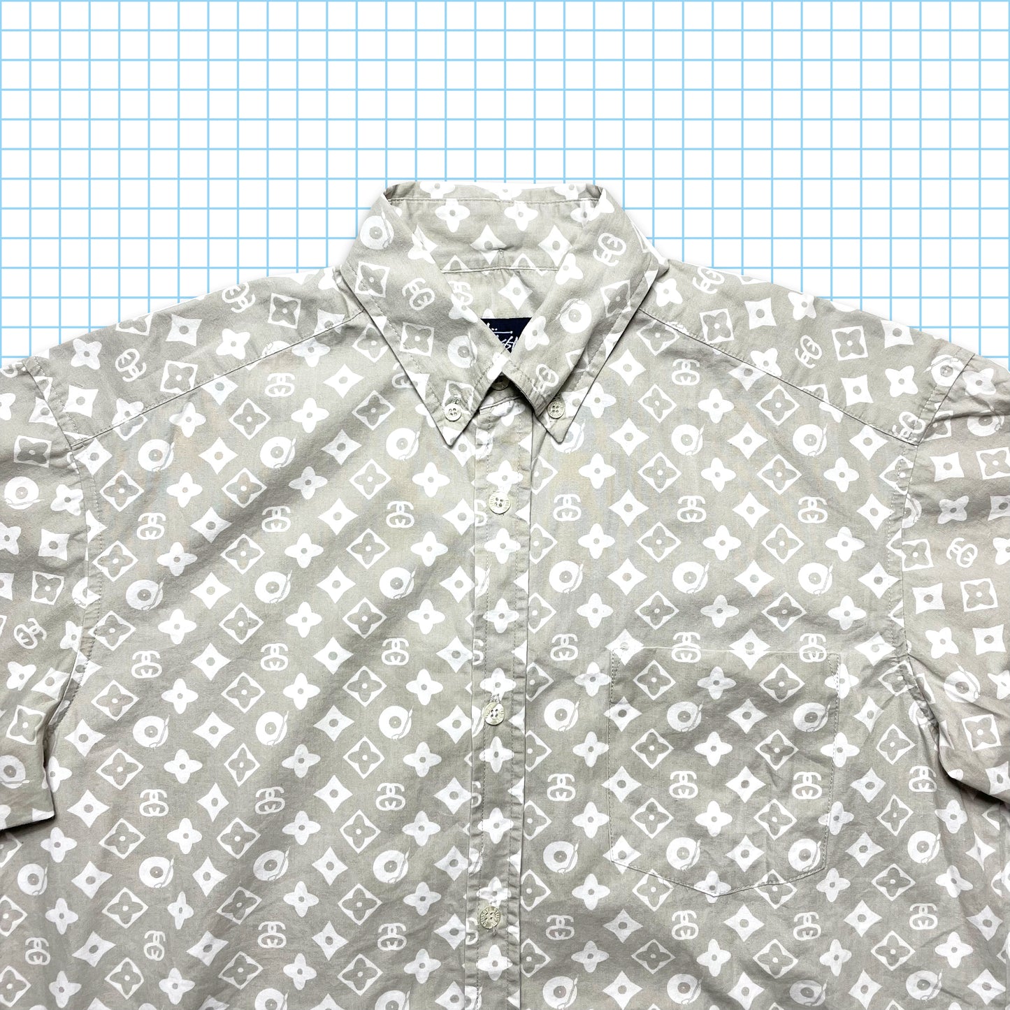 Chemise Monogramme Vintage Stüssy Turntable - Moyenne