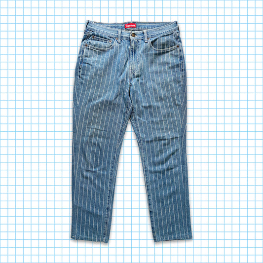 Levi's x Supreme Pin Stripe Denim délavé - Taille 32"