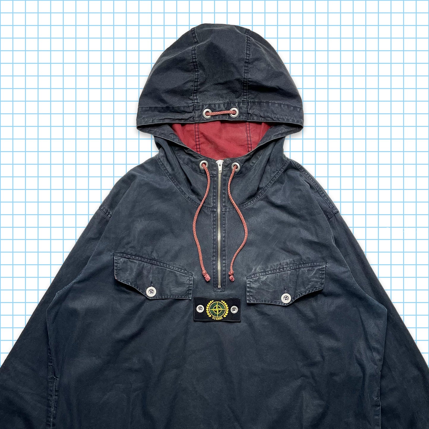 Stone Island 30th Anniversary Navy Tela Stella - Extra Extra Large