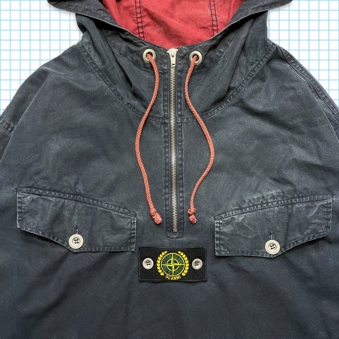 Stone Island 30th Anniversary Navy Tela Stella - Extra Extra Large