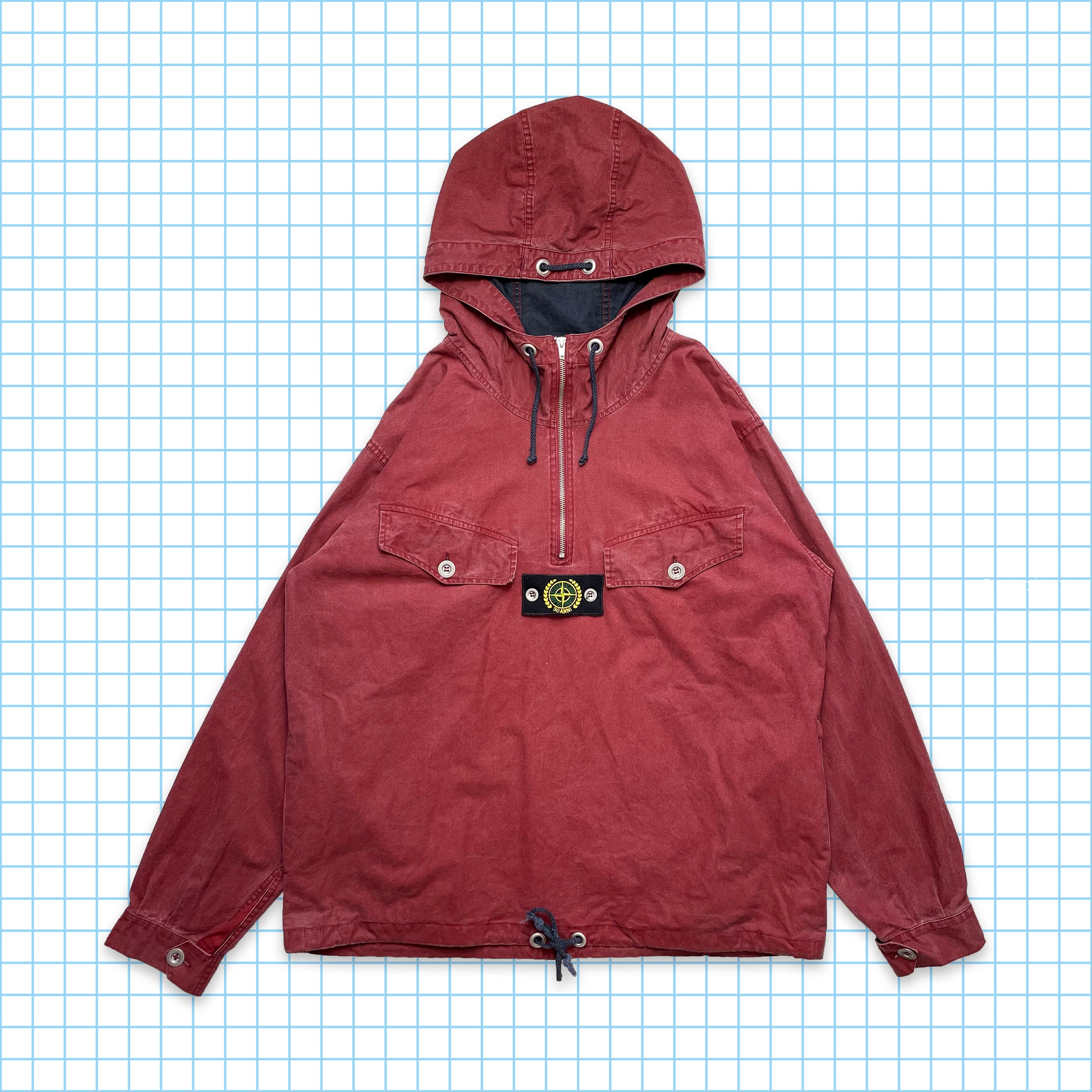 Stone Island 30th Anniversary Red Tela Stella - Extra Extra Large 