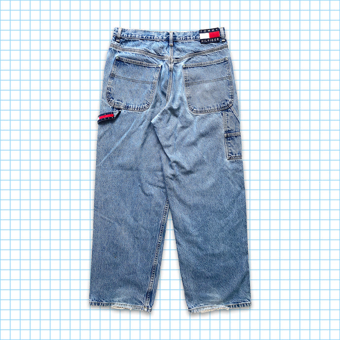 vintage 90's Tommy Hilfiger Washed Carpenter Jeans - Taille 36 »
