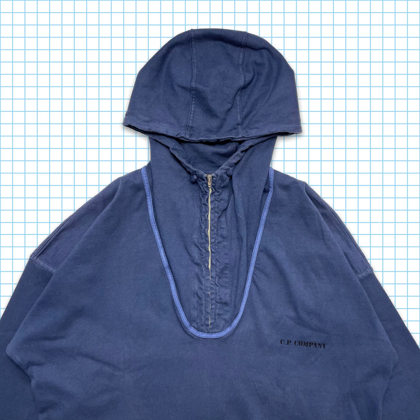 Vintage Late 80’s CP Company 1/4 Zip Pull Over Hoodie - Medium / Large