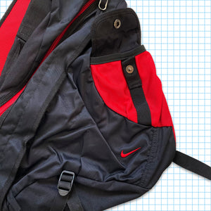 vintage Nike Technique Rouge/Noir Tri-Harness Cross Body Bag
