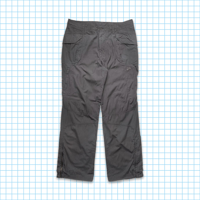 Pantalon cargo tactique multi-poches Nike gris foncé vintage - Taille 34