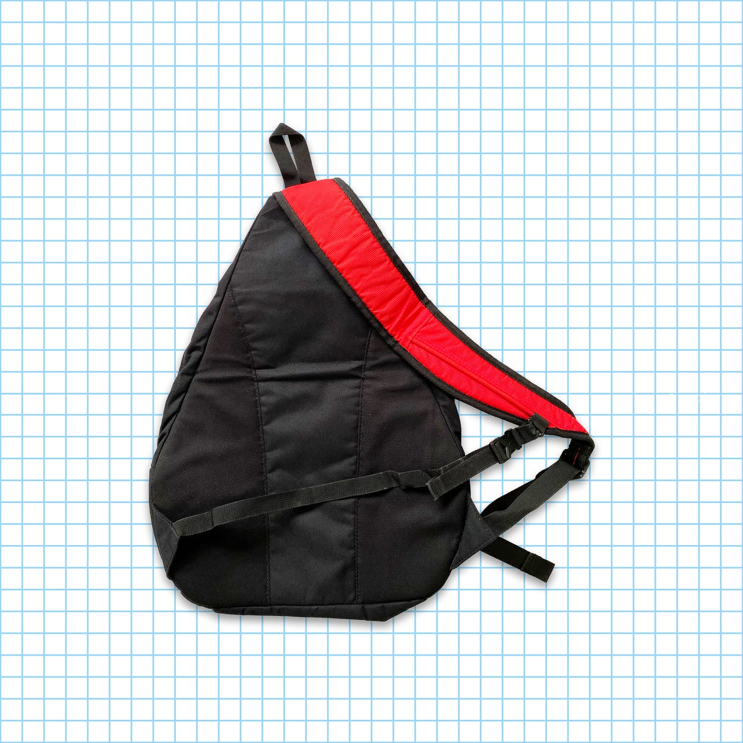 Vintage Nike Technical Red/Black Swoosh Tri-Harness Cross Body Bag