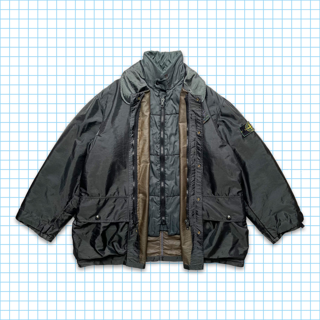 Vintage Stone Island 2en1 3M Formule Réfléchissante Acier AW95' - Extra Large / Extra Extra Large