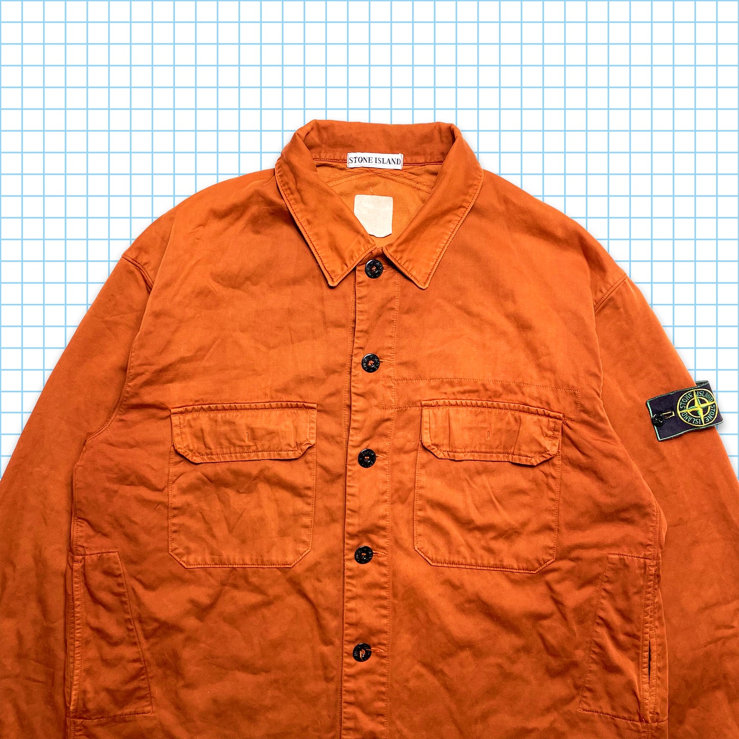 Vintage Stone Island Brushed Cotton Double Breast Pocket Chore Jacket - Large / Extra Large