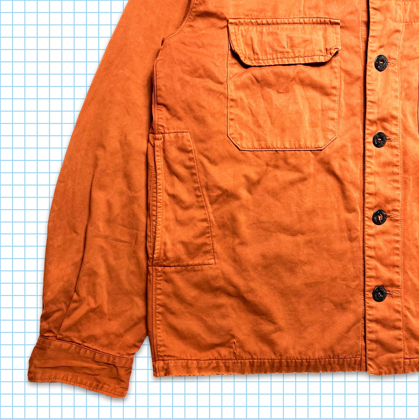 Vintage Stone Island Brushed Cotton Double Breast Pocket Chore Jacket - Large / Extra Large