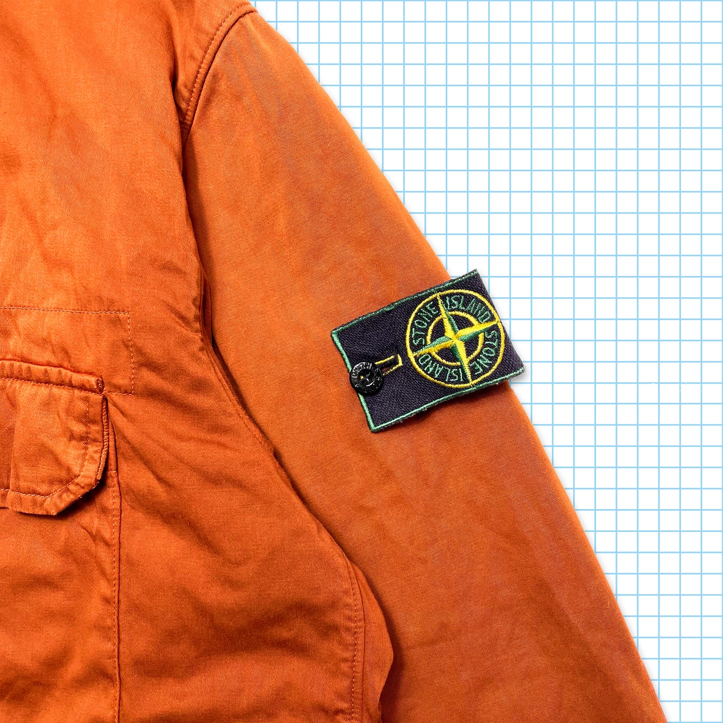 Vintage Stone Island Brushed Cotton Double Breast Pocket Chore Jacket - Large / Extra Large