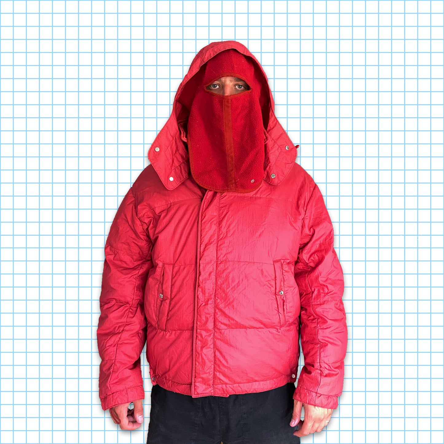 Vintage Stone Island Raso Gommato 'Balaclava' Puffer Ice Jacket AW91/92’ - Extra Large