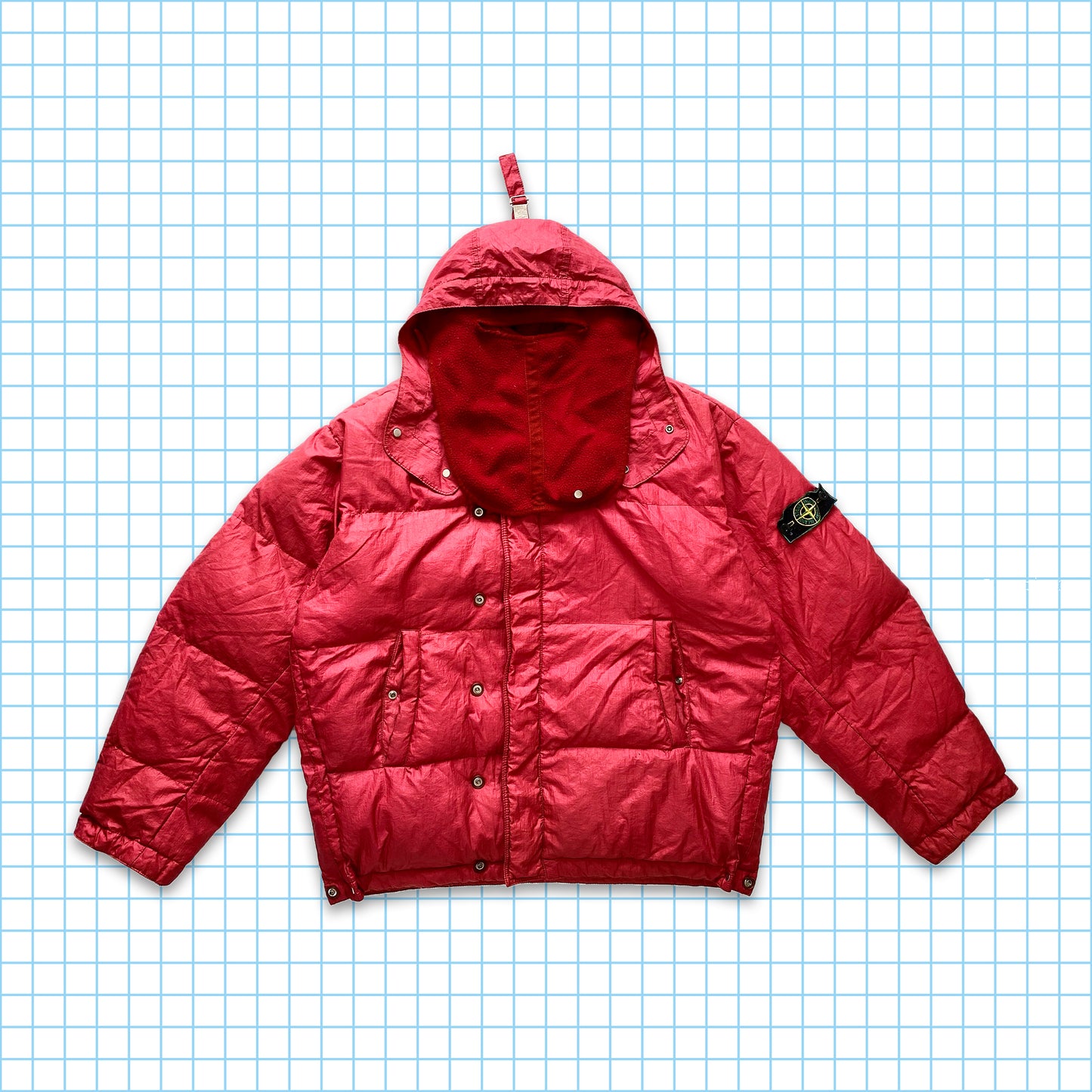 Vintage Stone Island Raso Gommato 'Balaclava' Puffer Ice Jacket AW91/92’ - Extra Large
