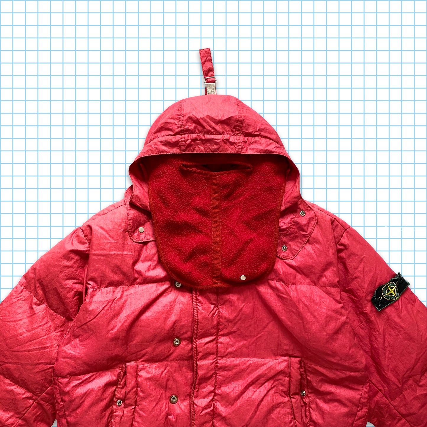 Vintage Stone Island Raso Gommato 'Balaclava' Puffer Ice Jacket AW91/92’ - Extra Large