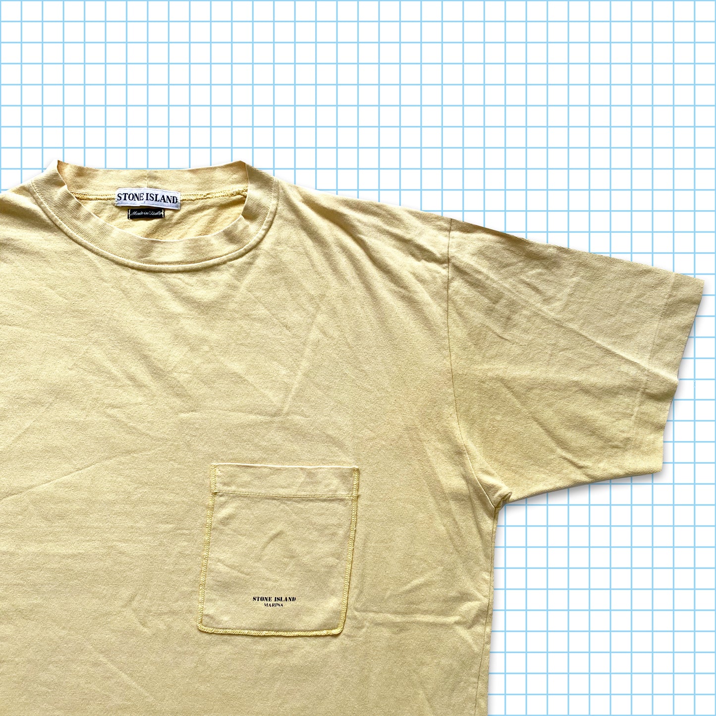 Vintage Stone Island Marina Heavy Spell Out Tee SS96’ - Large / Extra Large