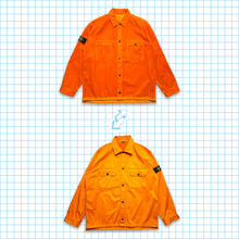 Load image into Gallery viewer, Vintage Stone Island Bright Orange Reversible Velvet Raso Floccato Coach Jacket AW95&#39; - Large / Extra Large