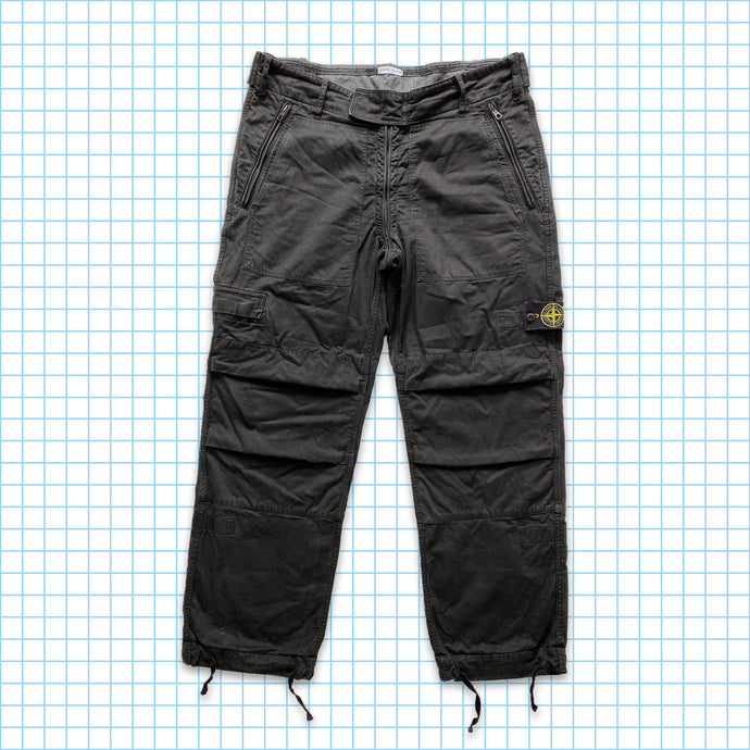 vintage Stone Island S/S 2006 Pantalon de vol cargo militaire noir - Taille 34-38 »