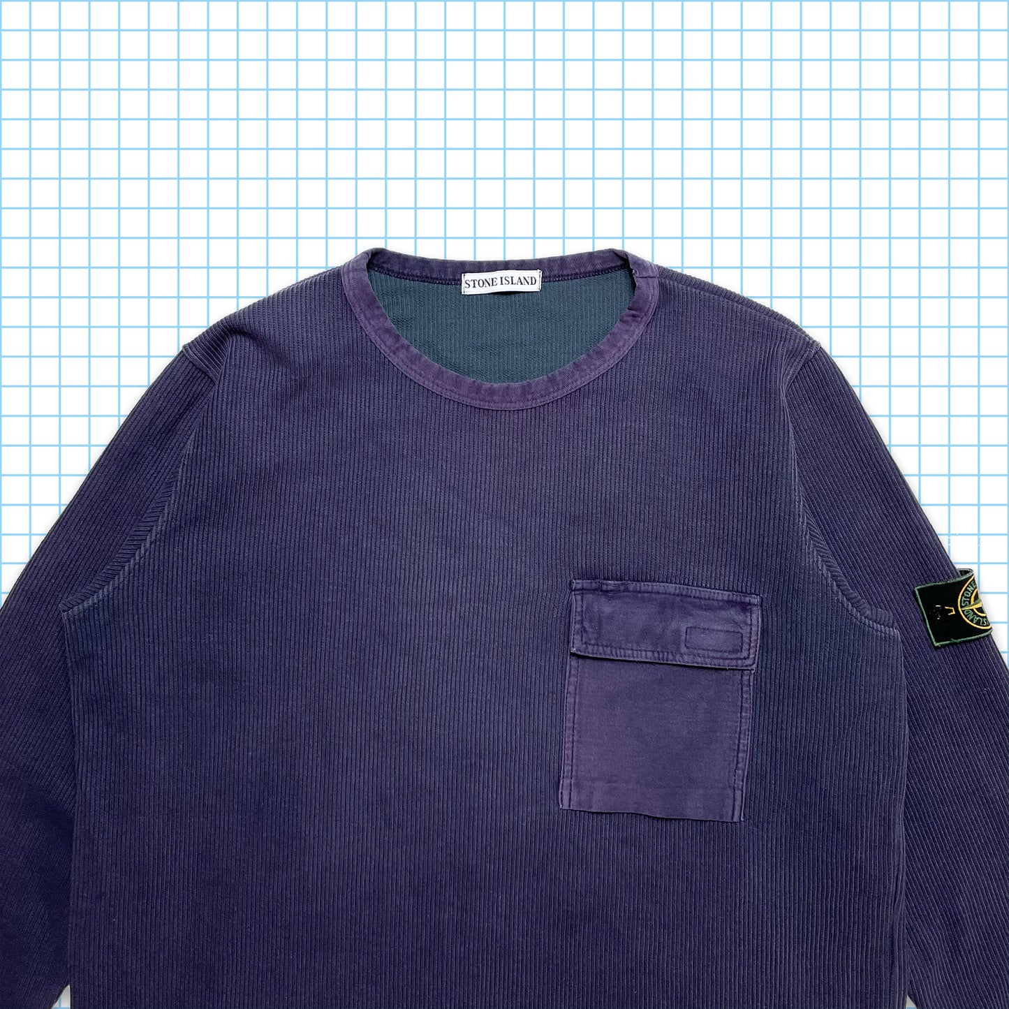 Vintage Stone Island Ribbed Front Pocket Crew SS99’  - Extra Large / Extra Extra Large