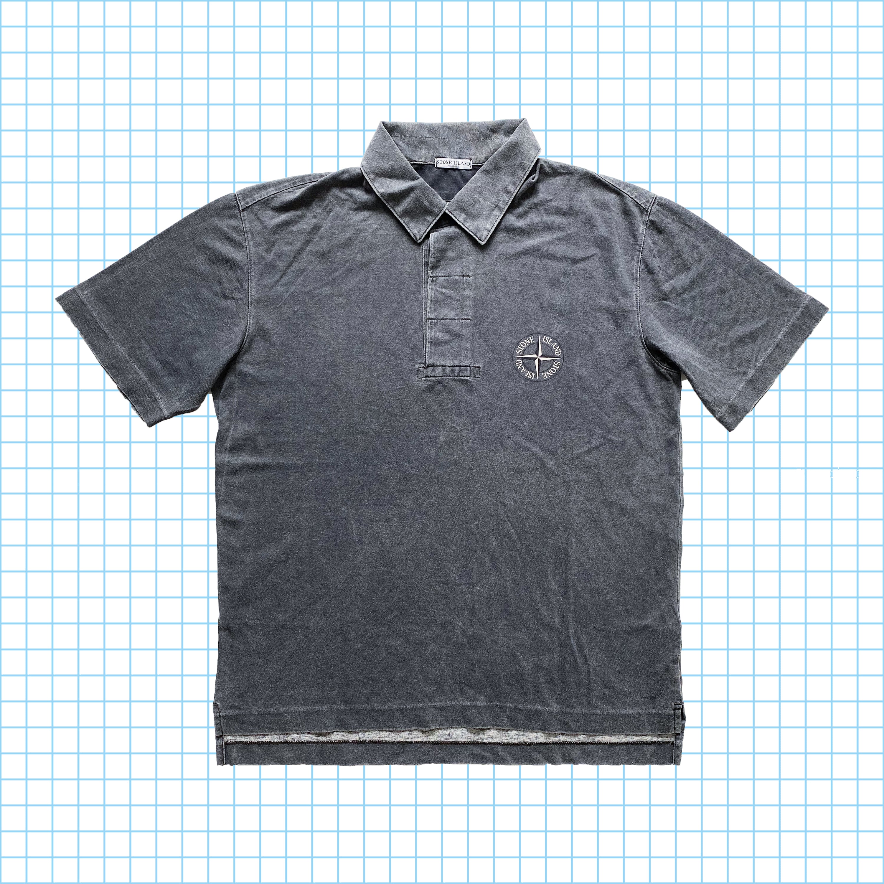 Vintage Stone Island Speckled Compass Polo SS04 Medium Holsales