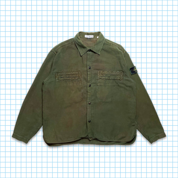 Vintage Stone Island Brushed Cotton Shirt AW97’ - Extra Large / Extra Extra Large