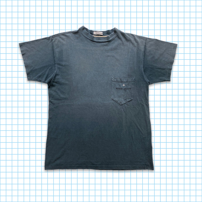 Tee-shirt à poche Stone Island Heavy Spell Out de la fin des années 90 - Extra Large