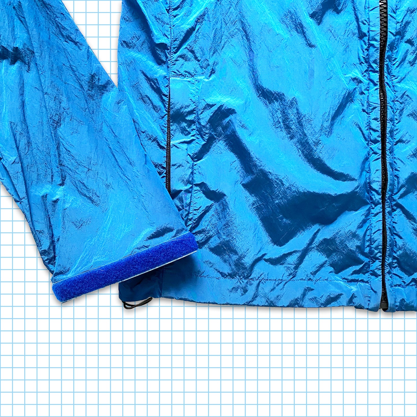 Surchemise en métal et nylon bleu Stone Island SS07' - Large