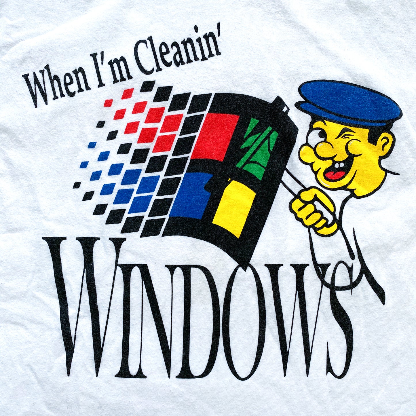 T-shirt hommage vintage « Le nettoyeur de vitres »