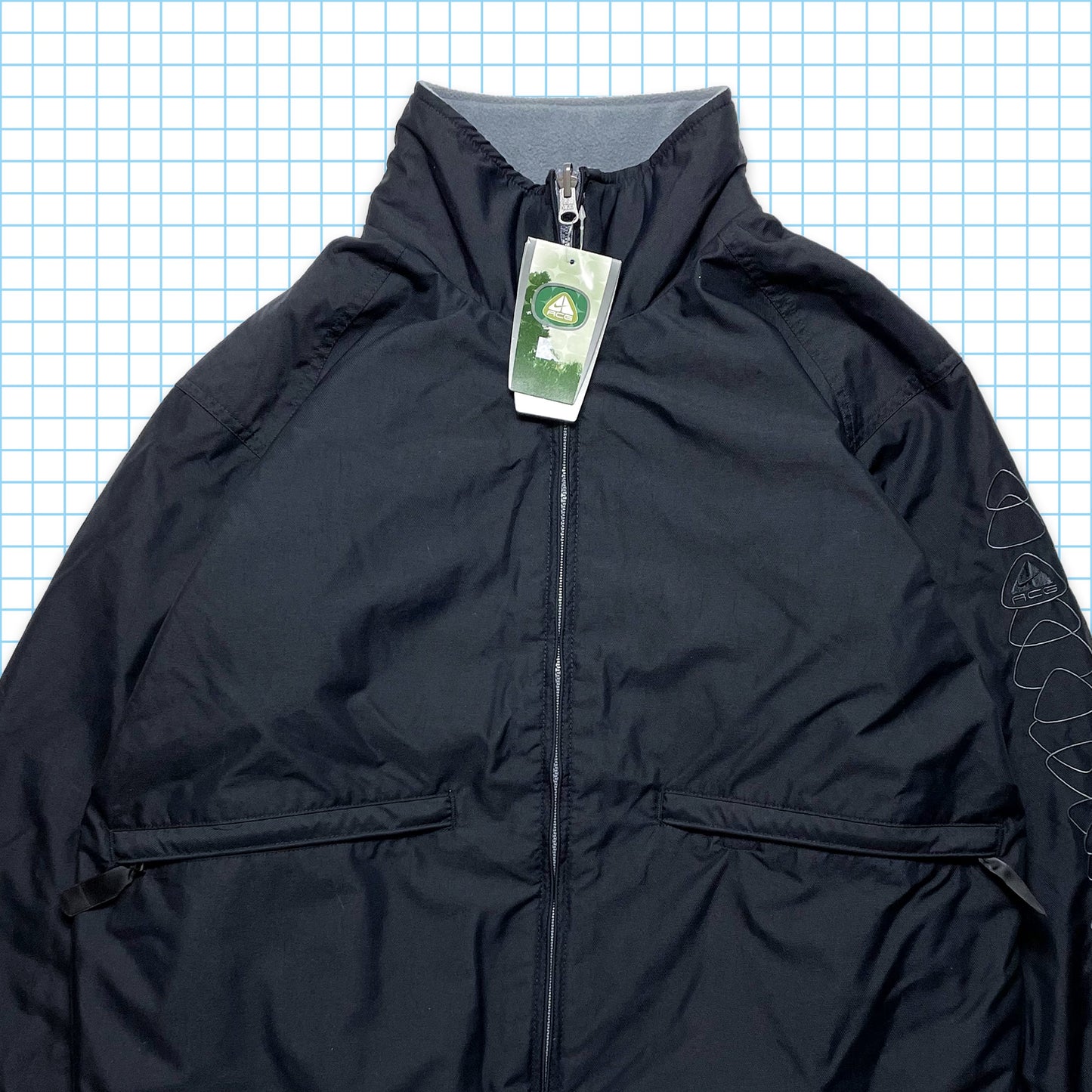 Nike ACG Nylon / Fleece Reversible Jacket Fall 00' - Medium / Large