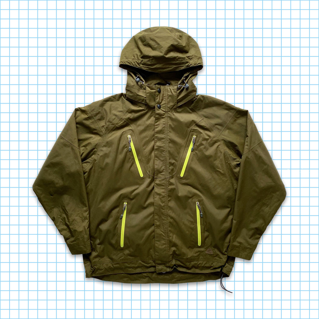 Vintage Nike ACG Neon Multi Pocket Khaki Jacket - Large