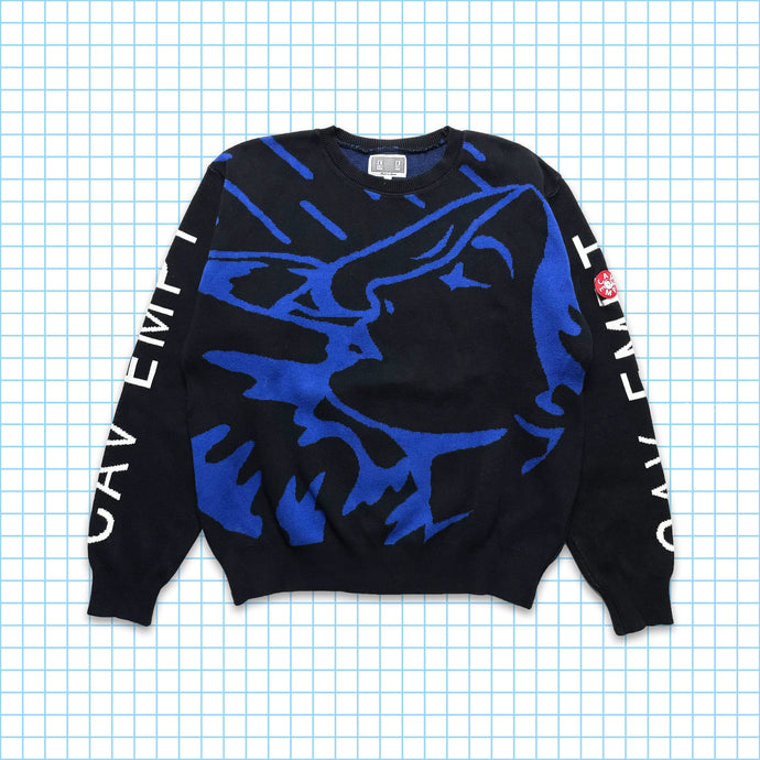 Cav Empt Royal Blue Girl Tricoté Crewneck - Petit / Moyen