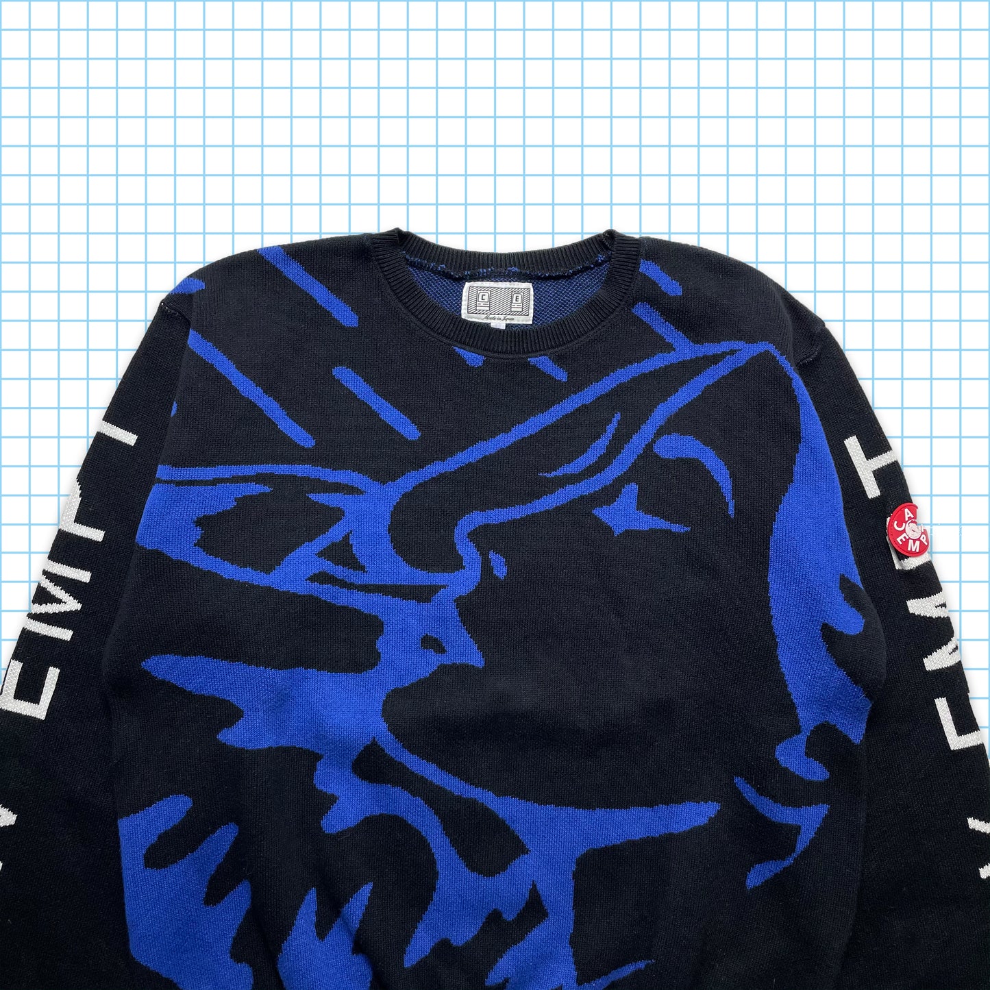 Cav Empt Royal Blue Girl Knitted Crewneck - Medium