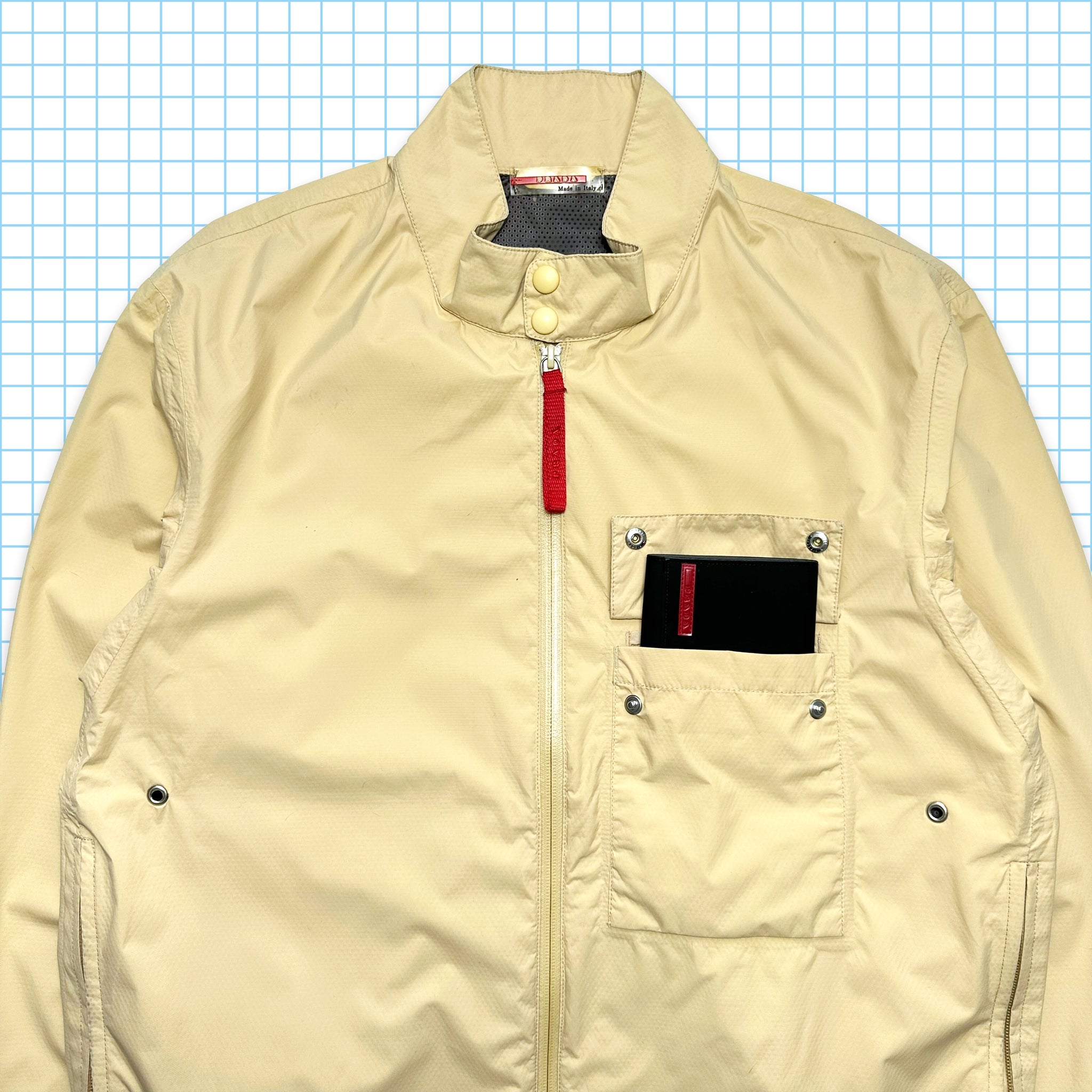 Early 2000's Prada Sport Back Pack Strap Bonded Nylon Jacket