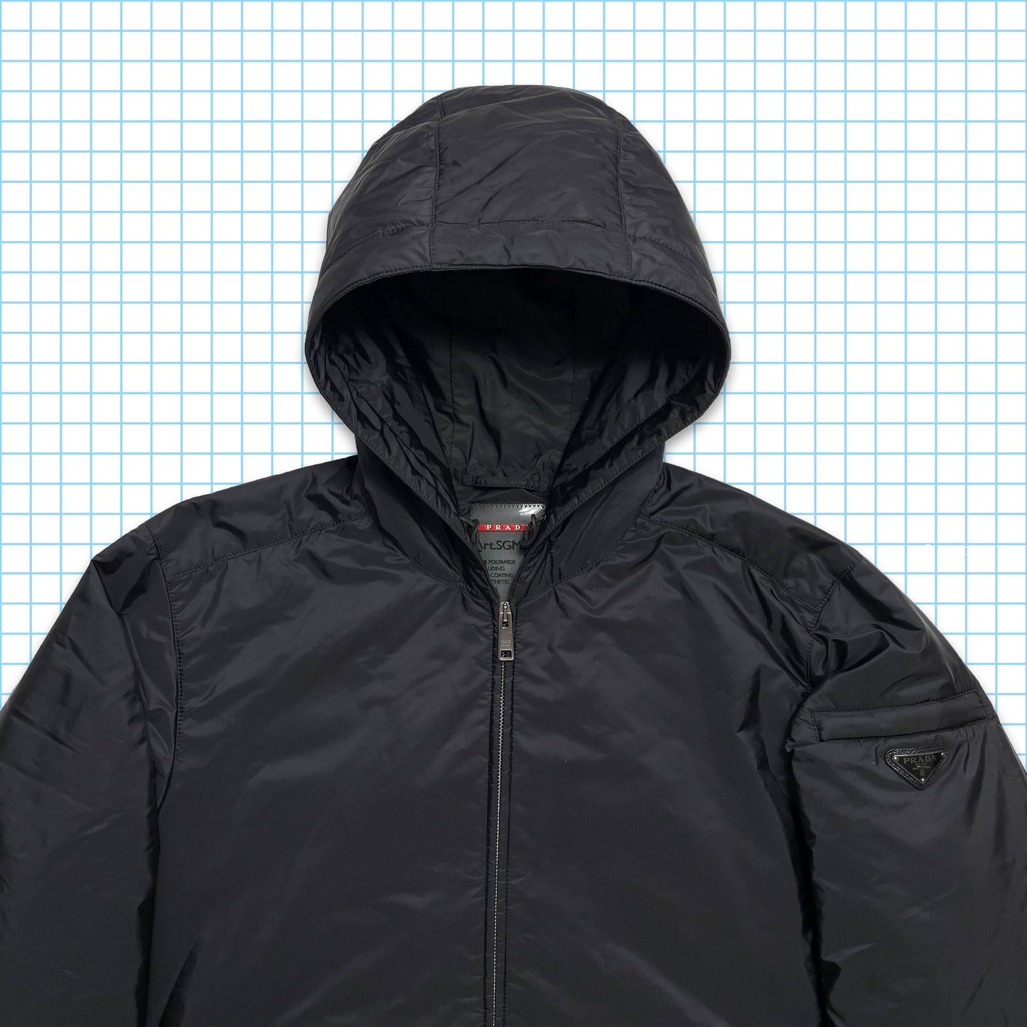 Prada Milano Padded Nylon Down Jacket - Small / Medium