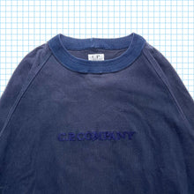 Load image into Gallery viewer, Vintage 90&#39;s CP Company Tonal Navy Spellout Crewneck - Medium