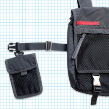 Load image into Gallery viewer, Prada Sport Dark Grey Mesh Front Pocket Side Bag/Belt Pouch