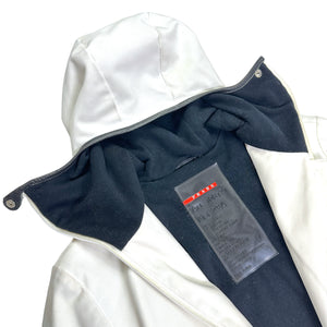 AW99' Prada Sport Pure White Balaclava Jacket - Petit / Moyen