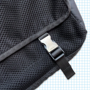 Vintage Prada Sport Dark Grey Mesh Front Pocket Side Bag/Belt Pouch