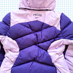 Vintage Nike ACG Two Tone Purple Puffer Jacket - Medium