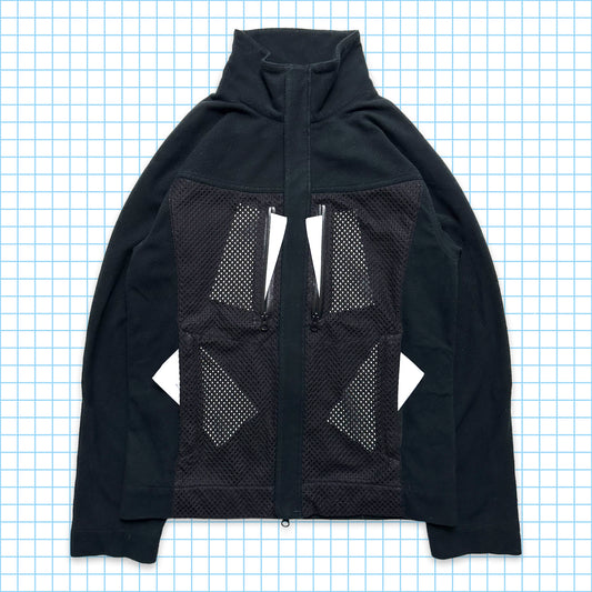 Comme des Garcons Veste multi-poches en maille noire tonale - Small